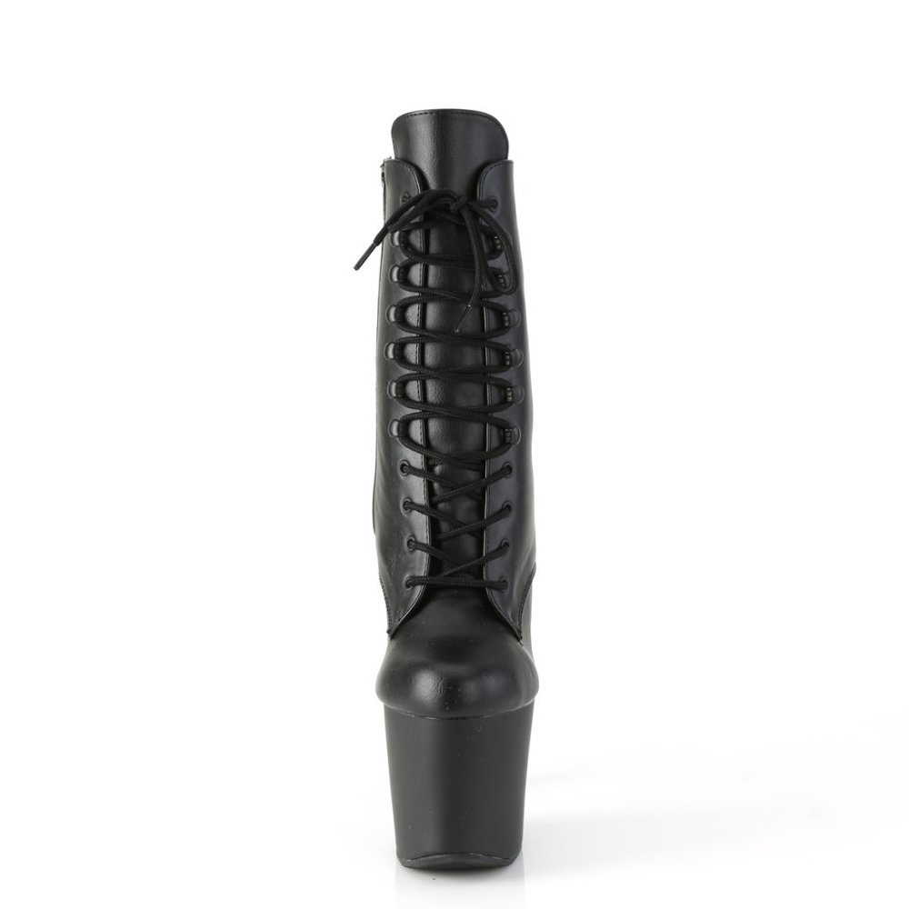 Platform Lace Up Knuckles High Heel Ankle Boots - Picture 2 of 5